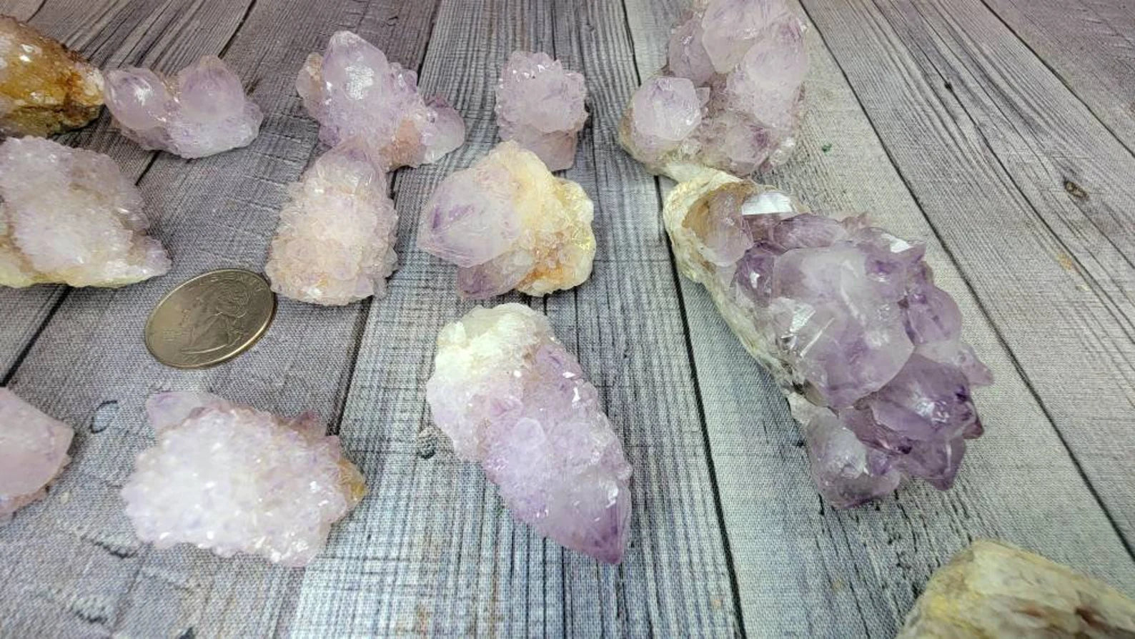 22 pcs Wholesale African Spirit Quartz Lavender Amethyst with Limonite