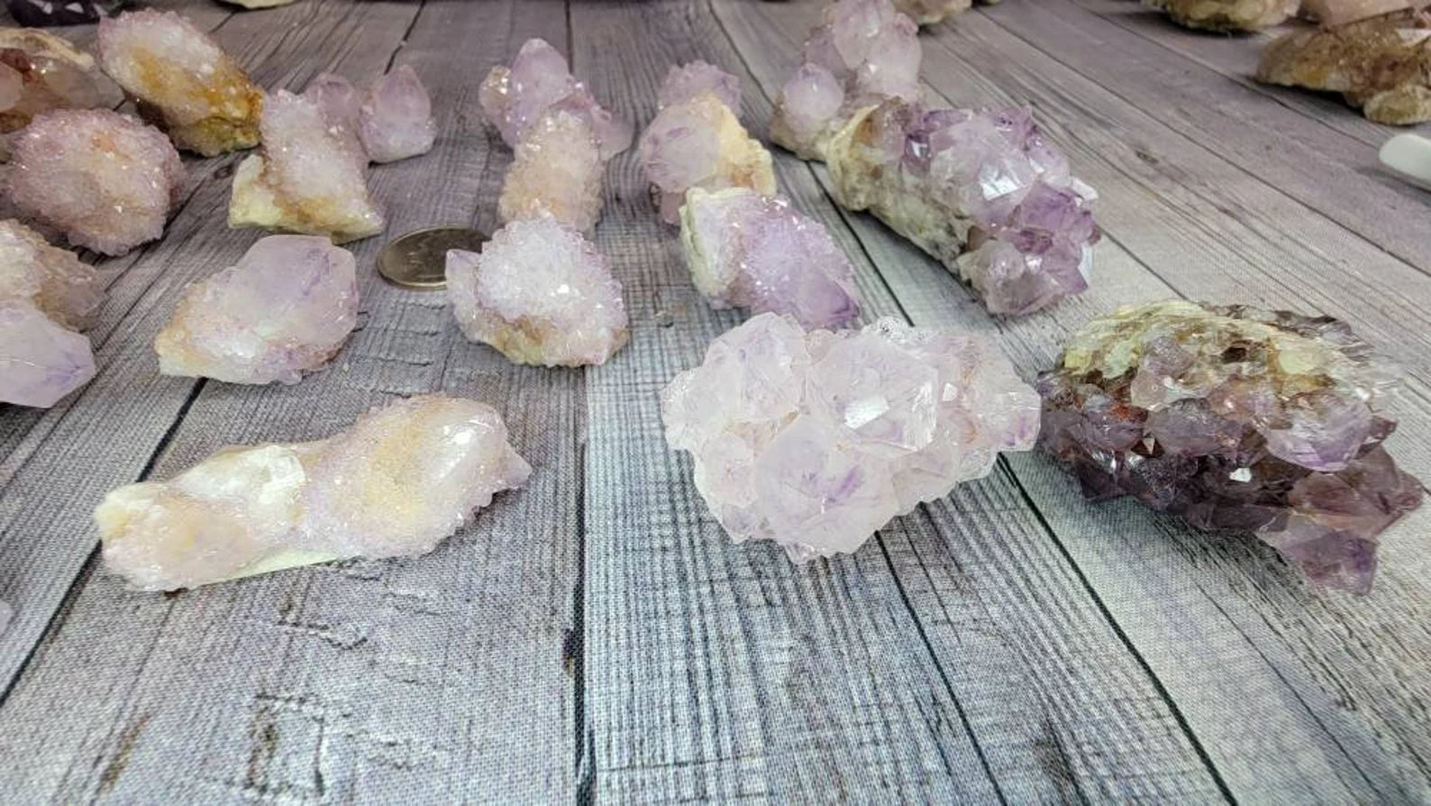 22 pcs Wholesale African Spirit Quartz Lavender Amethyst with Limonite