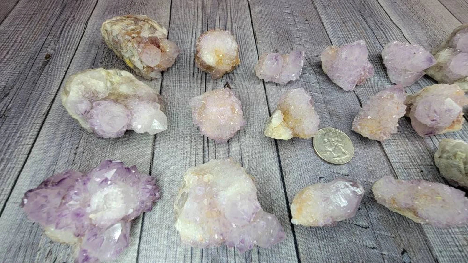 22 pcs Wholesale African Spirit Quartz Lavender Amethyst with Limonite