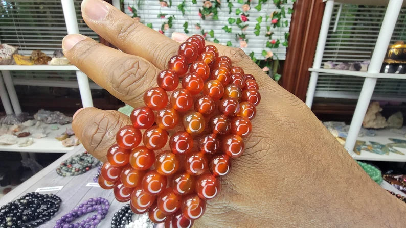 Dark Carnelian Bracelet - 8mm