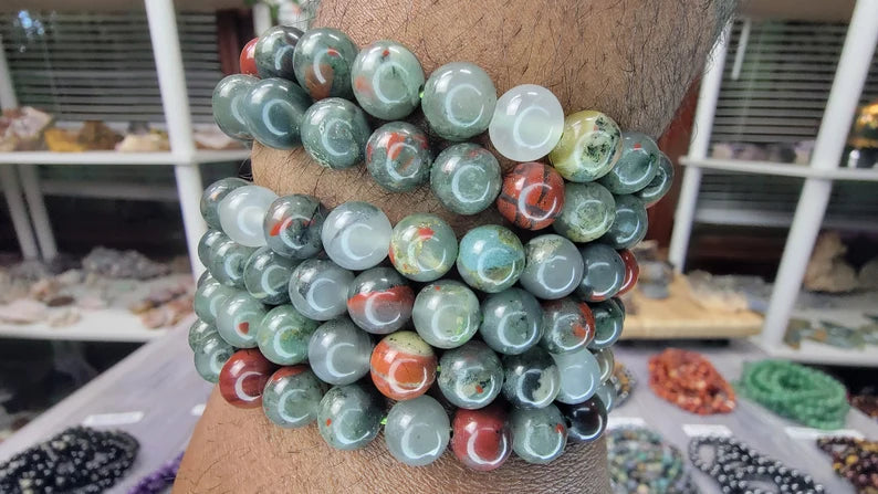 Bloodstone Bracelet - 8mm