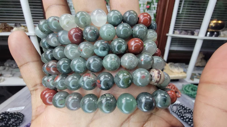 Bloodstone Bracelet - 8mm