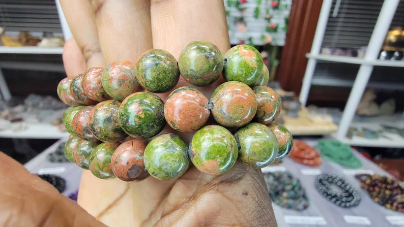 Unakite Bracelet - 10 mm