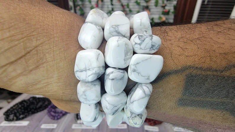 Tumbled Howlite Bracelet - 10mm