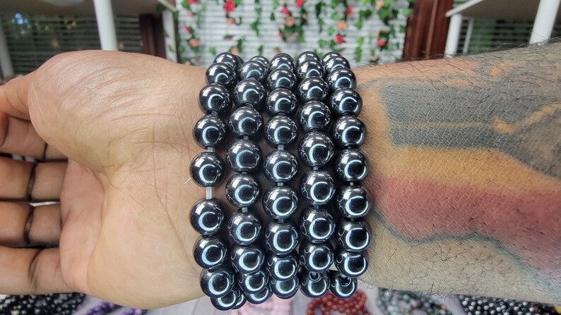 Howlite + Hematite Bracelet - Balance & Stability - 8mm