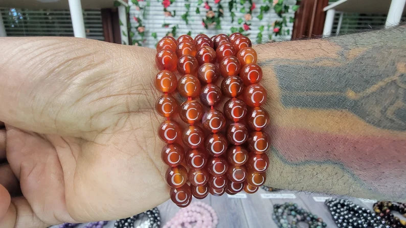 Dark Carnelian Bracelet - 8mm