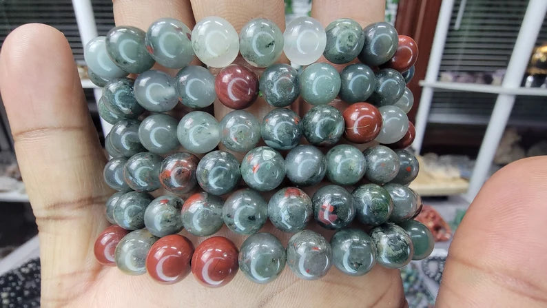 Bloodstone Bracelet - 8mm