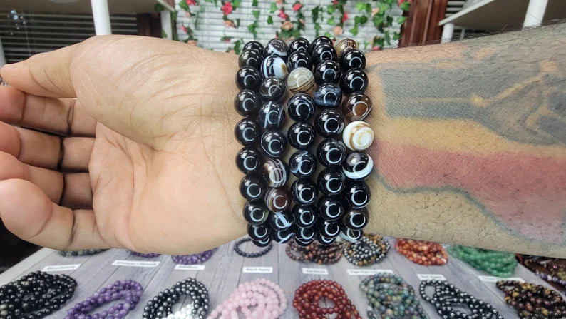 Black Agate Bracelet - 8mm