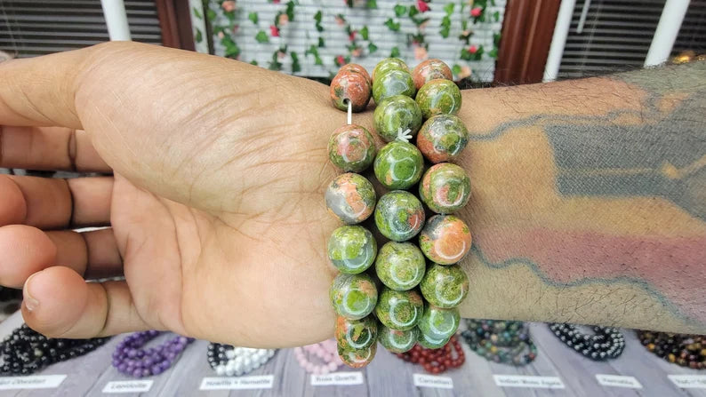 Unakite Bracelet - 10 mm