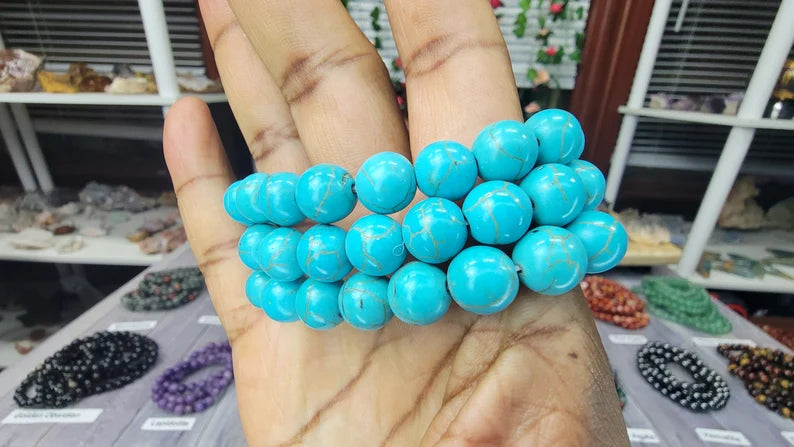 Blue Howlite Bracelet - 10mm