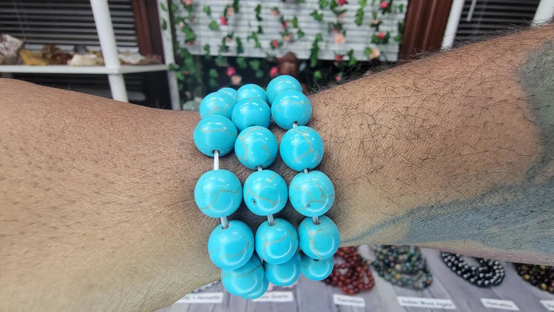 Blue Howlite Bracelet - 10mm