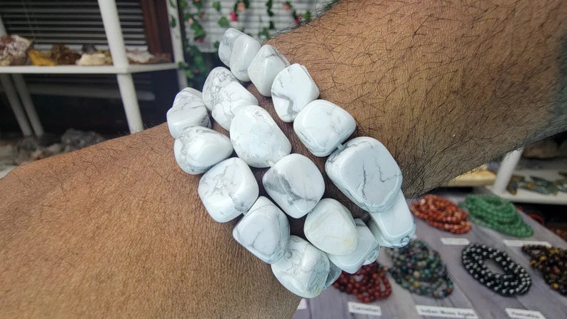 Tumbled Howlite Bracelet - 10mm