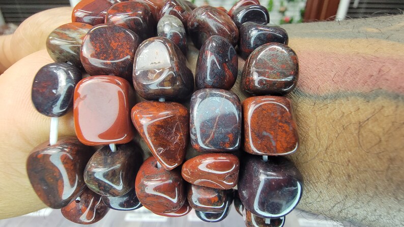 Tumbled Brecciated Jasper Bracelet - 10mm