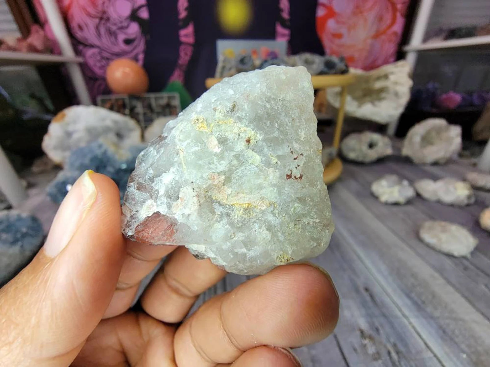 Pretty Mini Red Quartz Crystal Cluster from Morocco