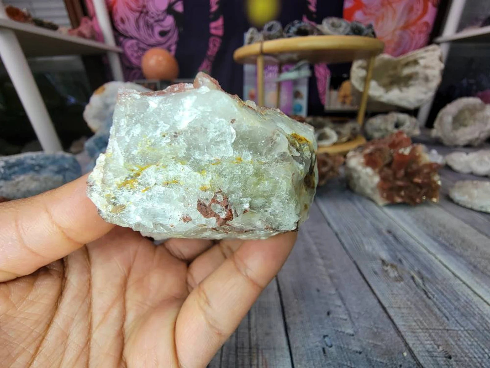 Deep Red Quartz Crystal Cluster