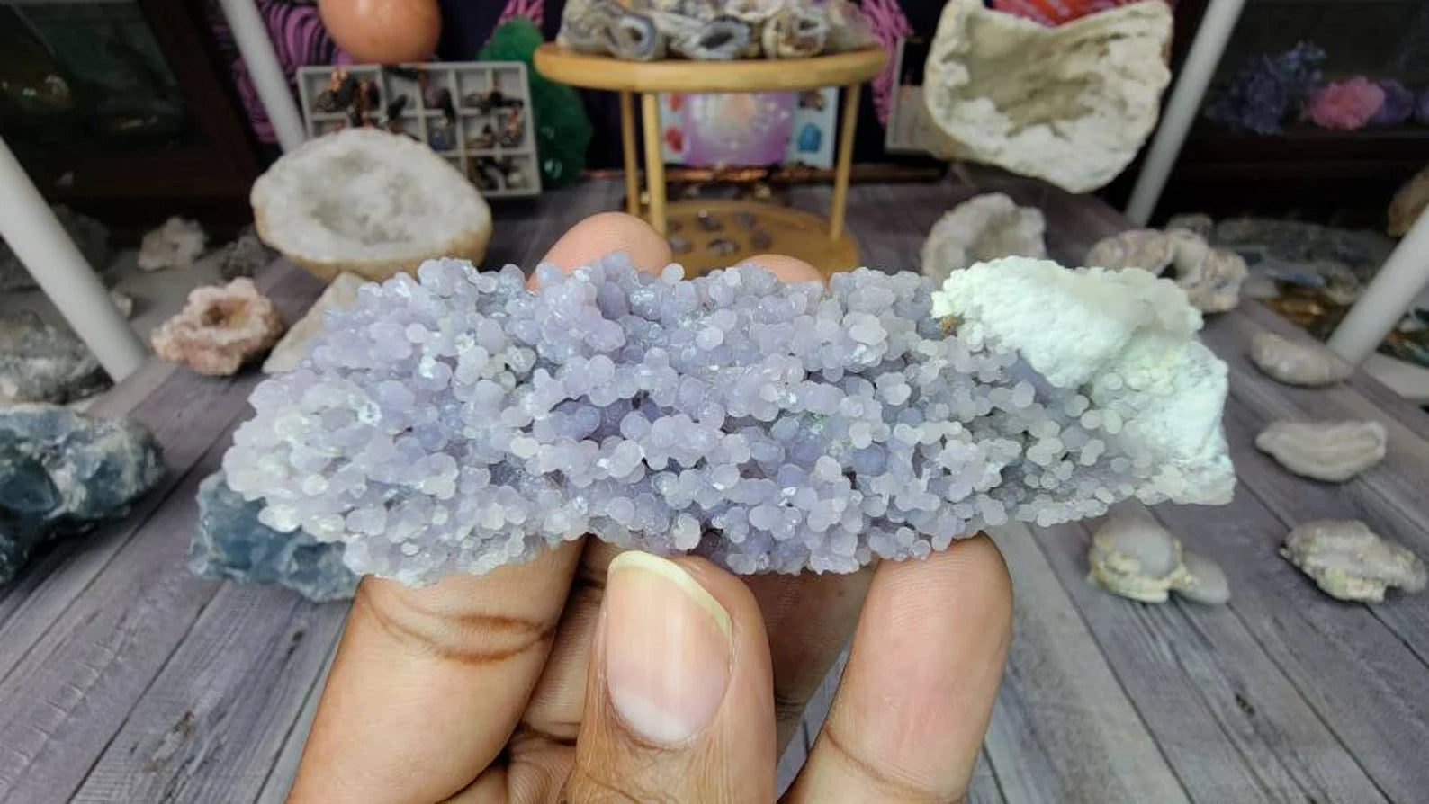 Skinny Grape Agate Specimen from Indonesia