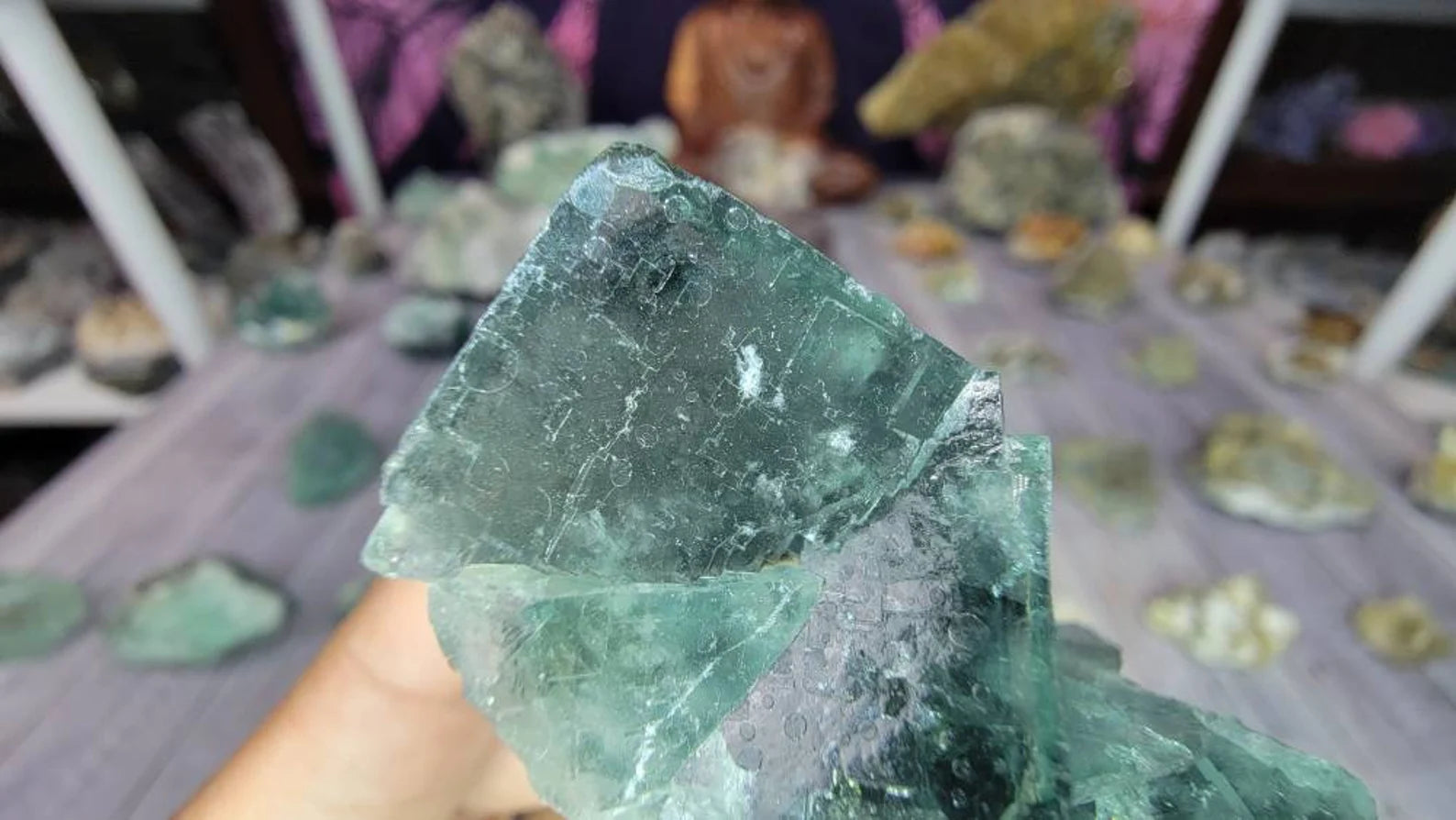 Receive This Exact Cubic Green Fluorite on Matrix from Madagascar