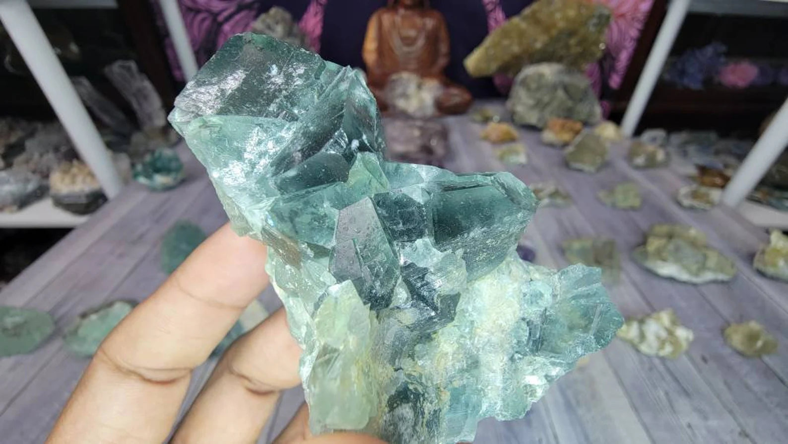 Receive This Exact Cubic Green Fluorite on Matrix from Madagascar