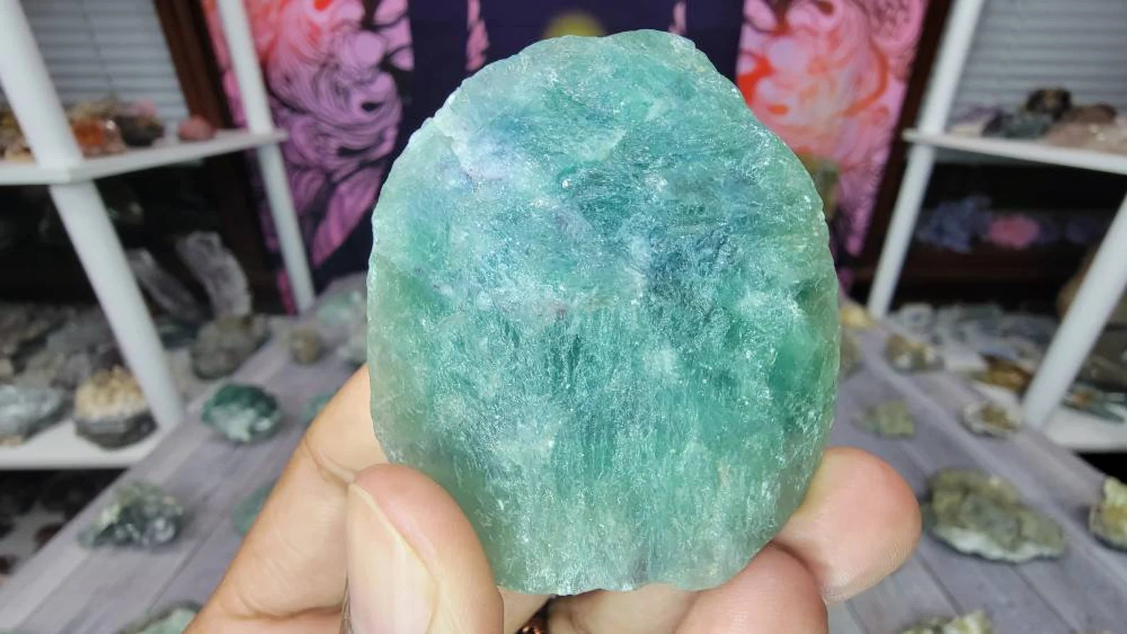 Receive This Exact Mexican Green Fluorite Chunk