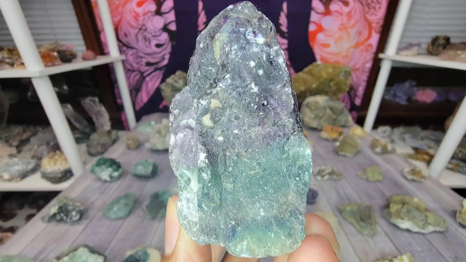 Large Mexican Rainbow Fluorite Chunk - Receive This Exact Crystal