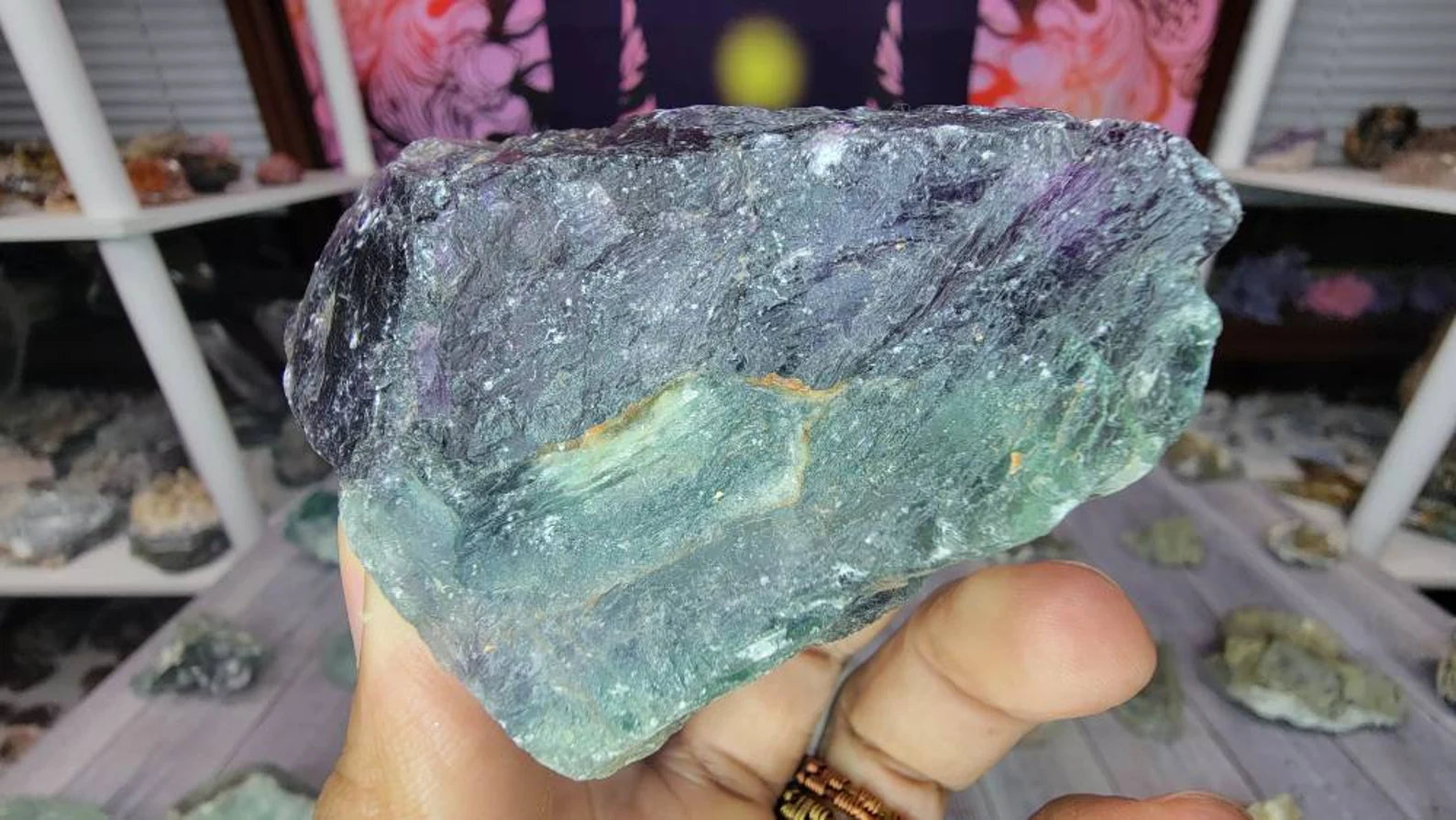 Large Mexican Rainbow Fluorite Chunk - Receive This Exact Crystal