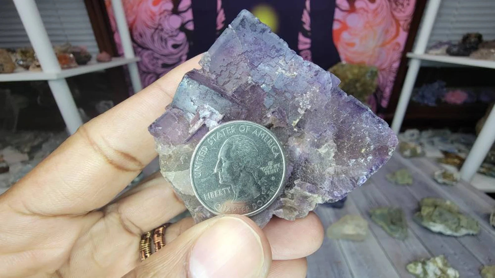 Gorgeous Purple Cube Fluorite Chunk from Mexico