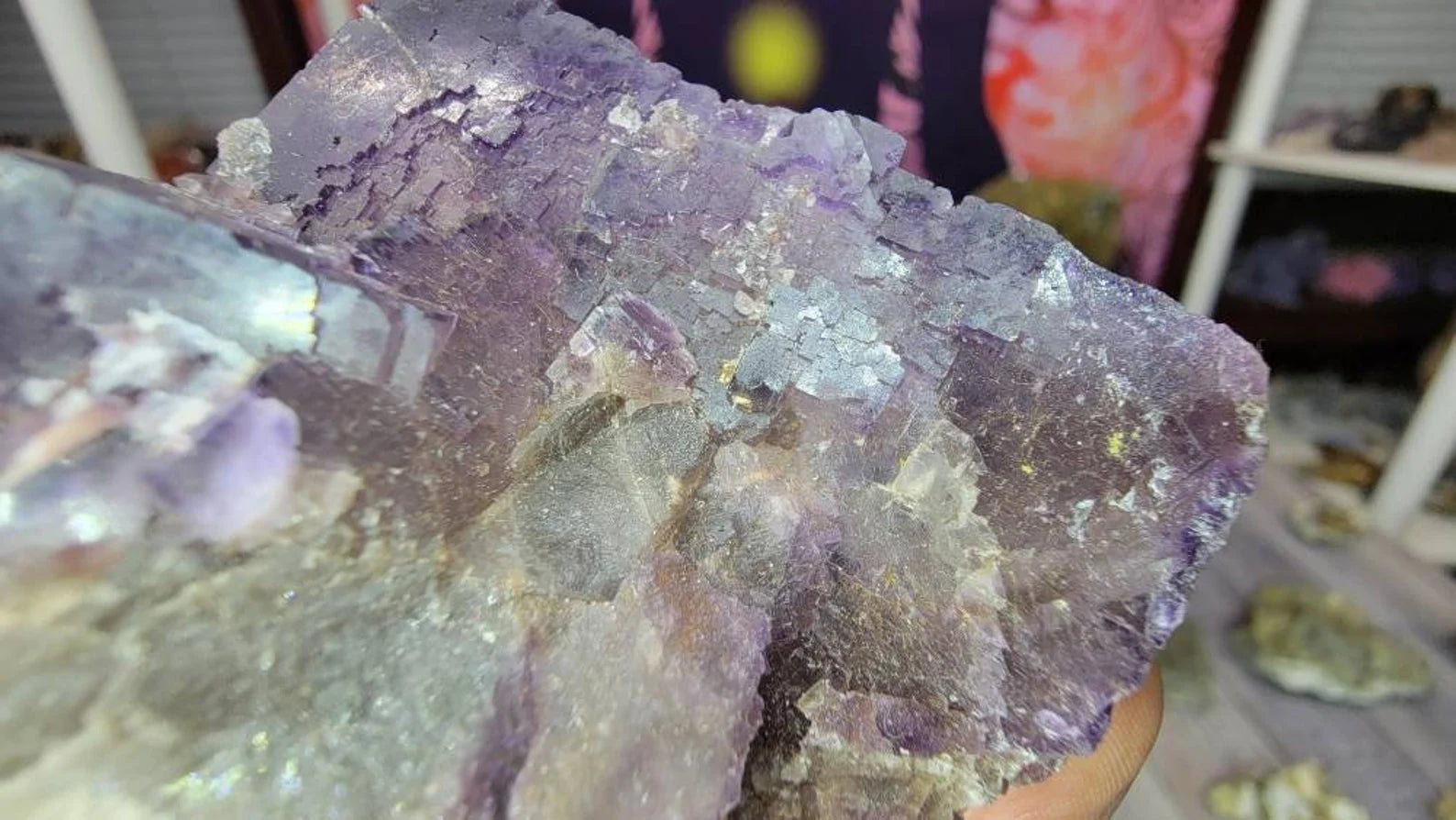 Gorgeous Purple Cube Fluorite Chunk from Mexico