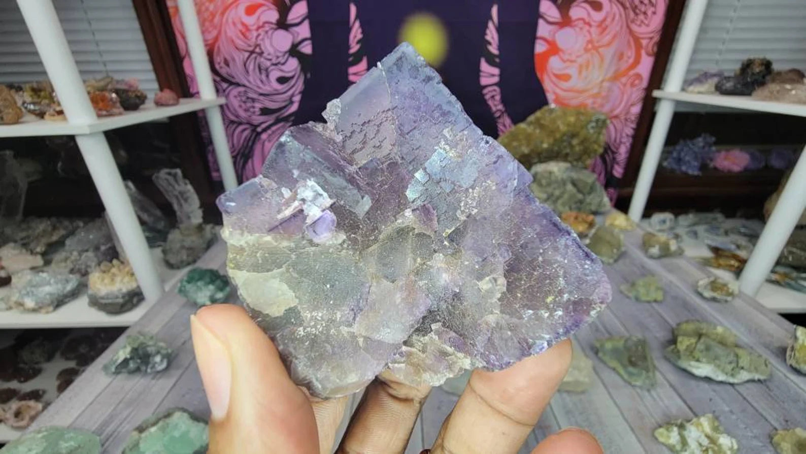 Gorgeous Purple Cube Fluorite Chunk from Mexico