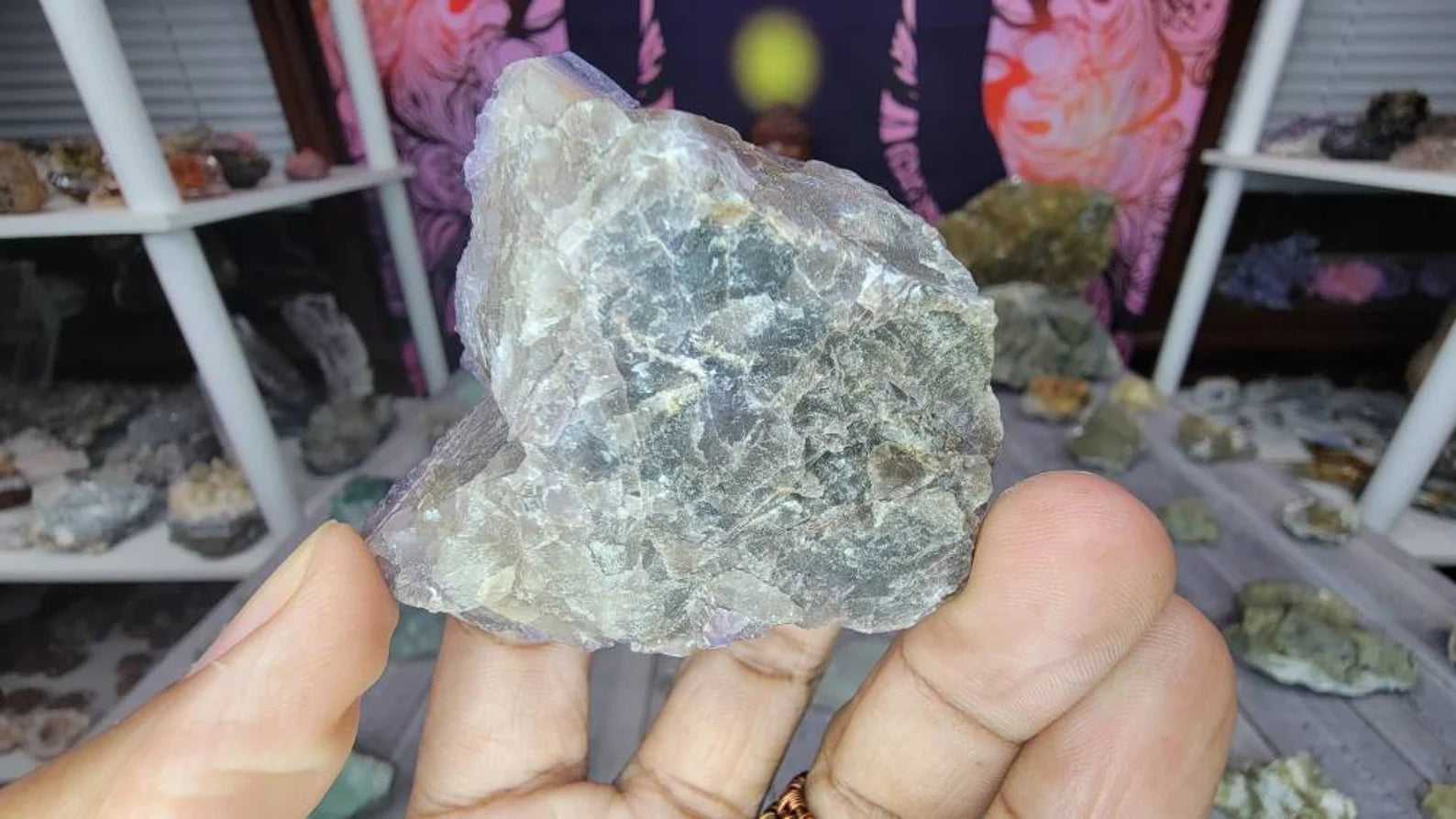 Gorgeous Purple Cube Fluorite Chunk from Mexico