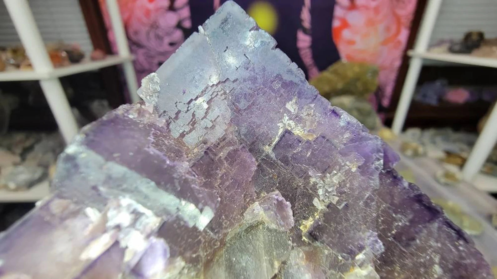 Gorgeous Purple Cube Fluorite Chunk from Mexico