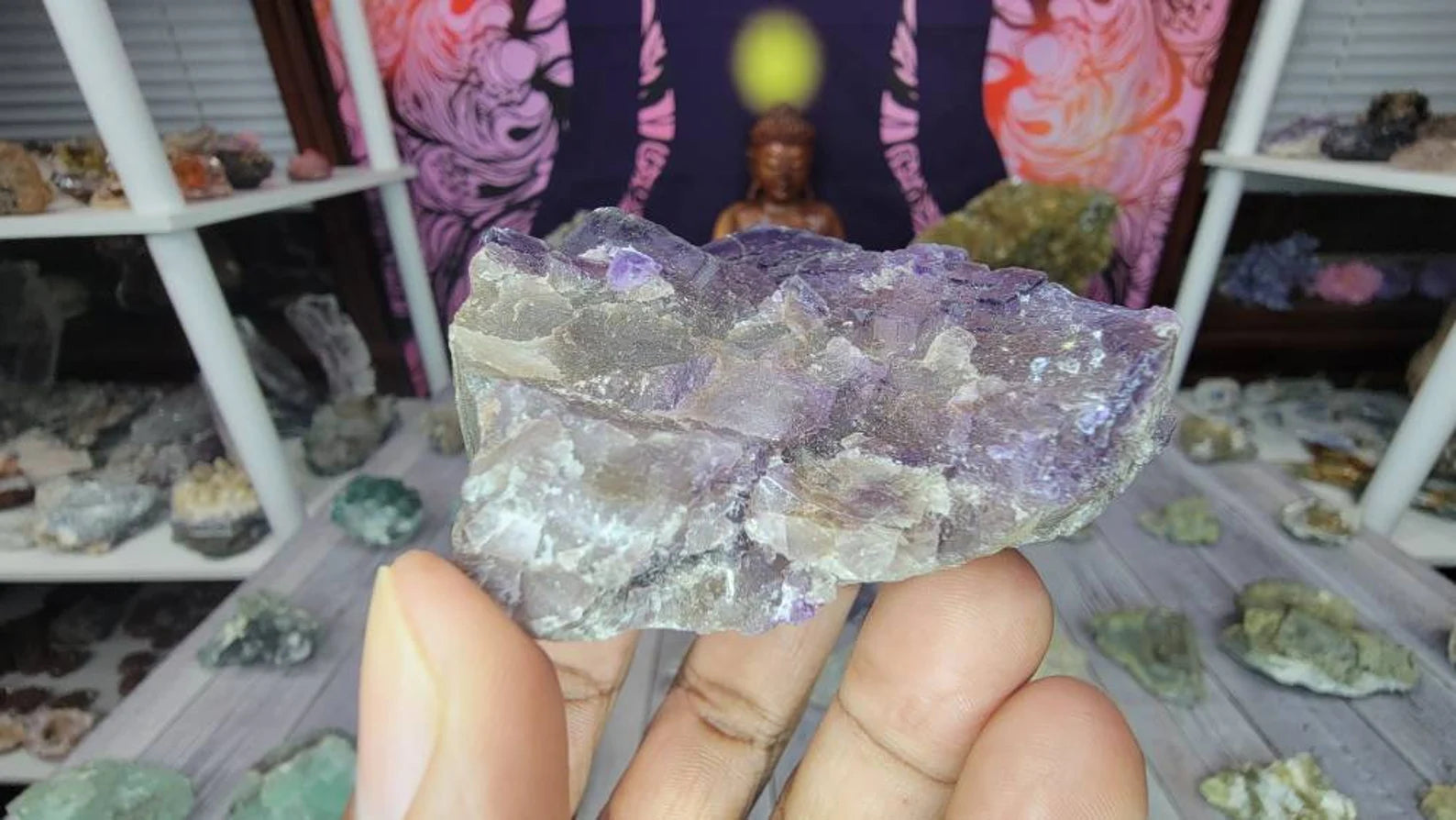 Gorgeous Purple Cube Fluorite Chunk from Mexico