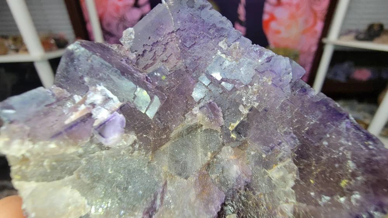 Gorgeous Purple Cube Fluorite Chunk from Mexico