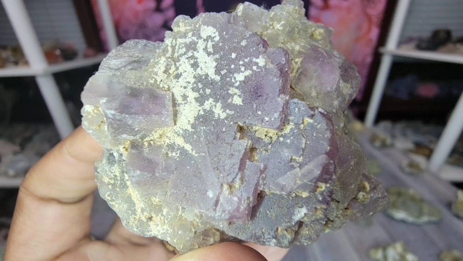 Intricate Details on Cubic Fluorite from Mexico