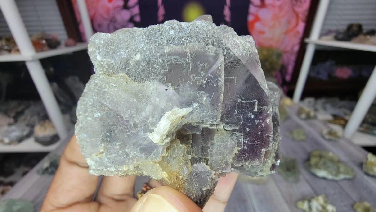 Intricate Details on Cubic Fluorite from Mexico