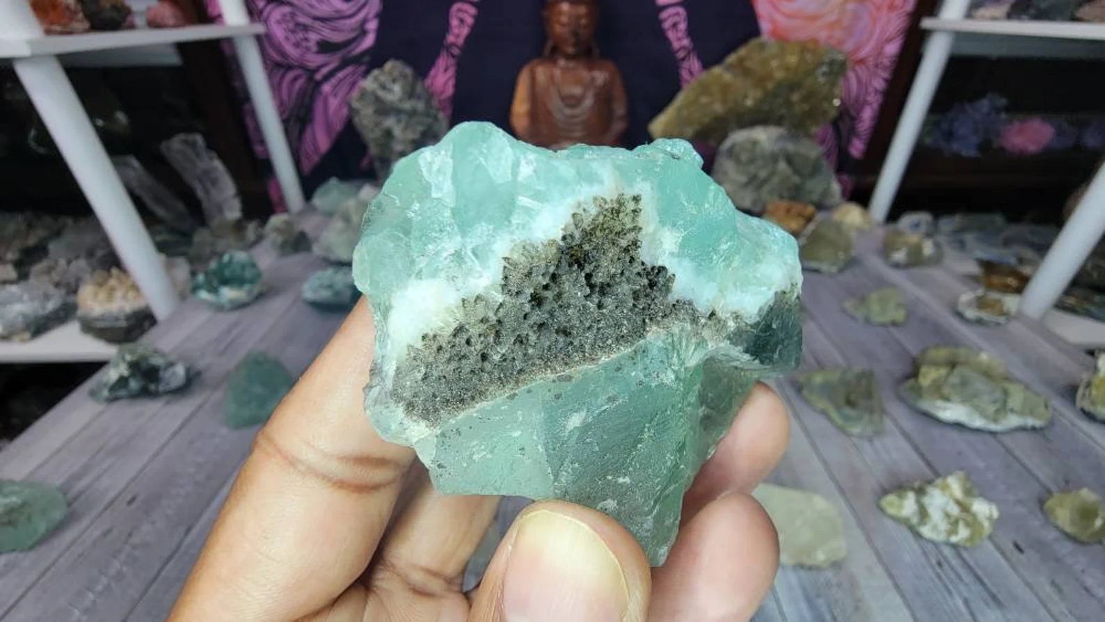 Receive This Exact Mexican Green Fluorite Chunk