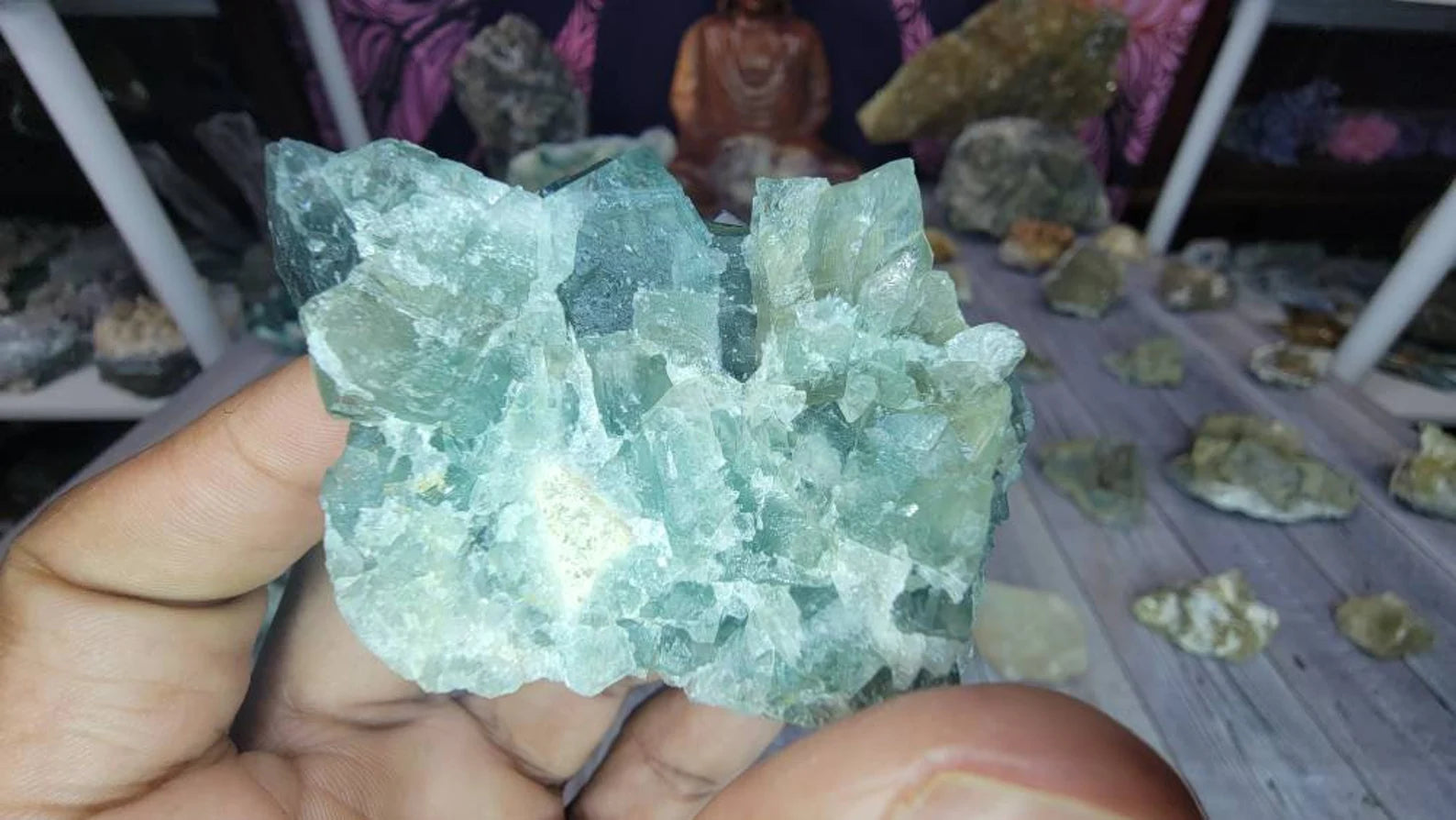 Receive This Exact Cubic Green Fluorite on Matrix from Madagascar