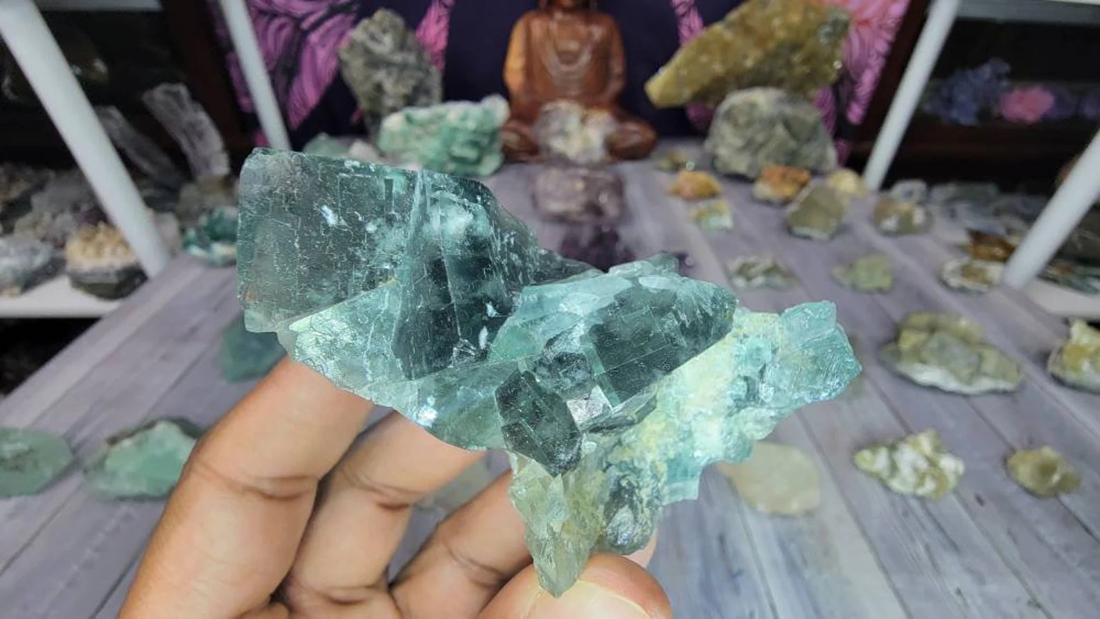 Receive This Exact Cubic Green Fluorite on Matrix from Madagascar