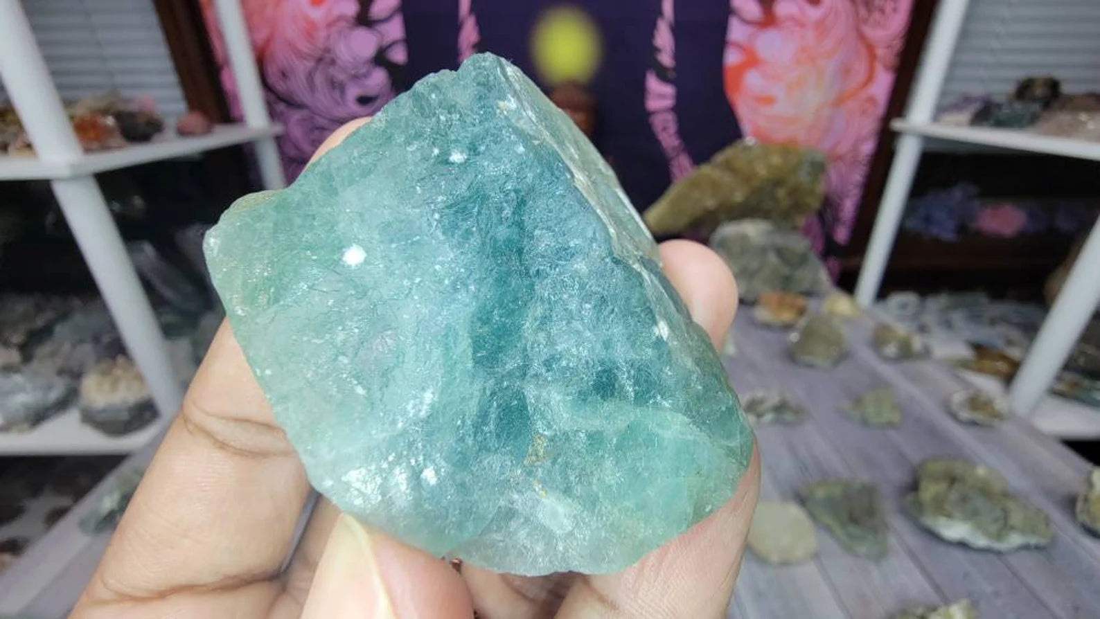 Receive This Exact Mexican Green Fluorite Chunk