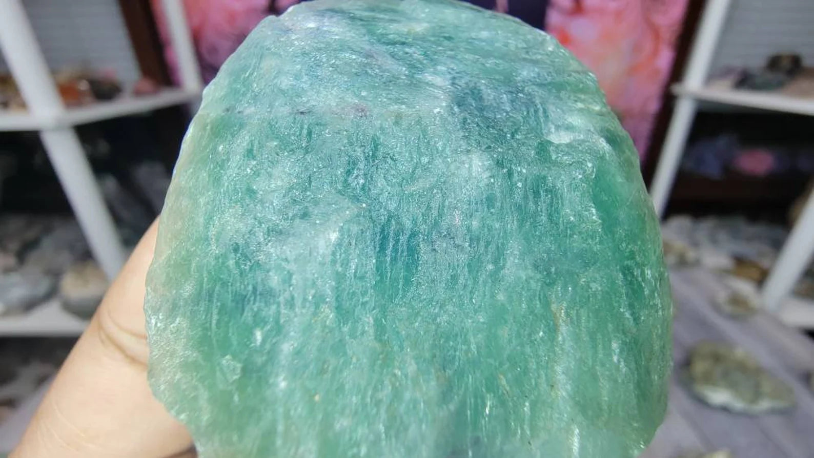 Receive This Exact Mexican Green Fluorite Chunk