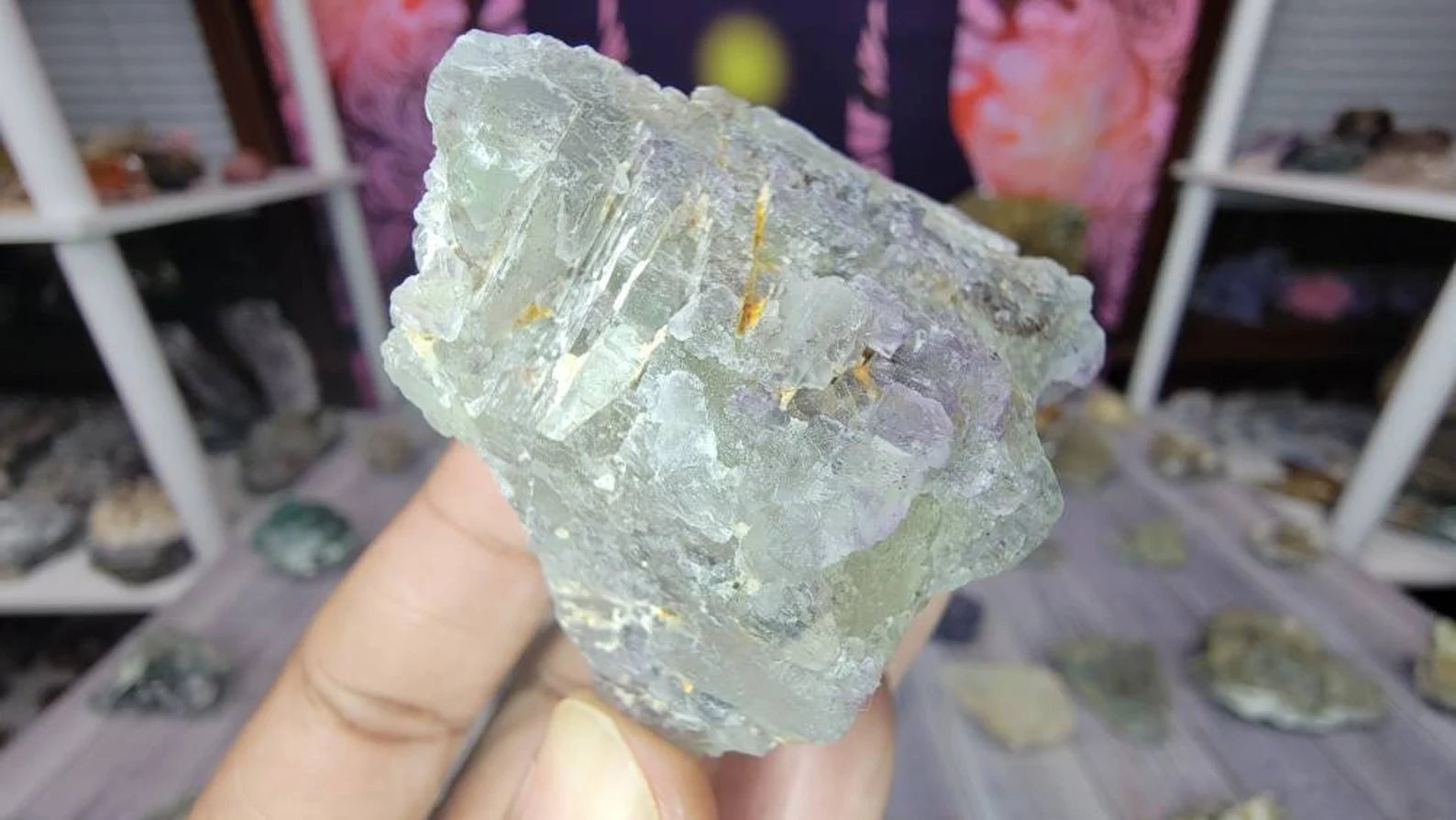 Receive This Exact Clear Fluorite Chunk with some color from China