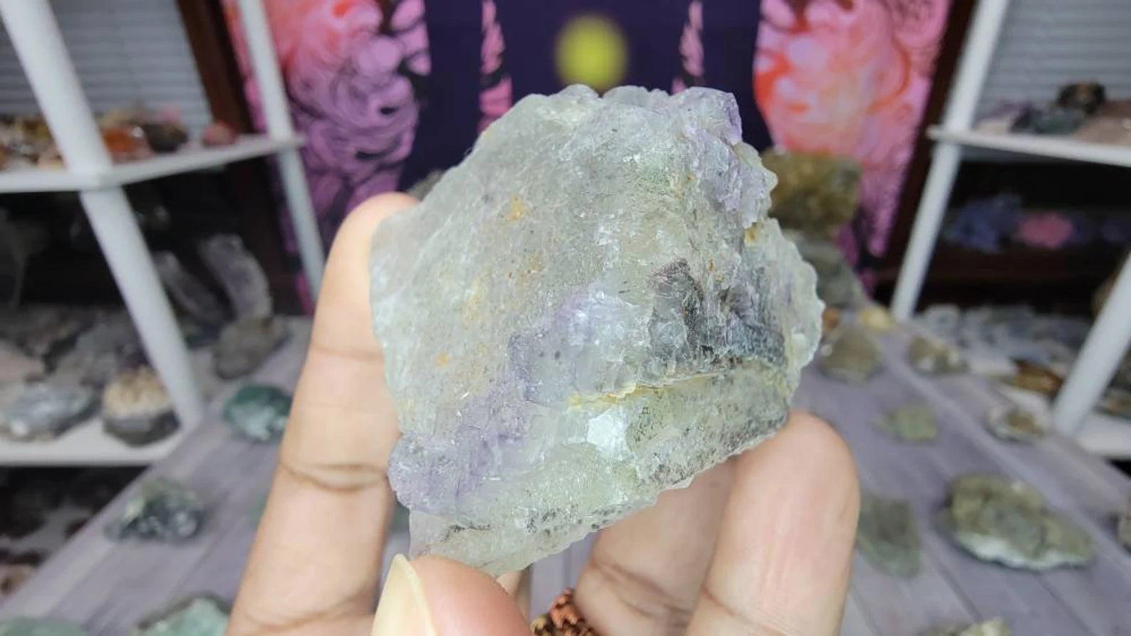 Receive This Exact Clear Fluorite Chunk with some color from China