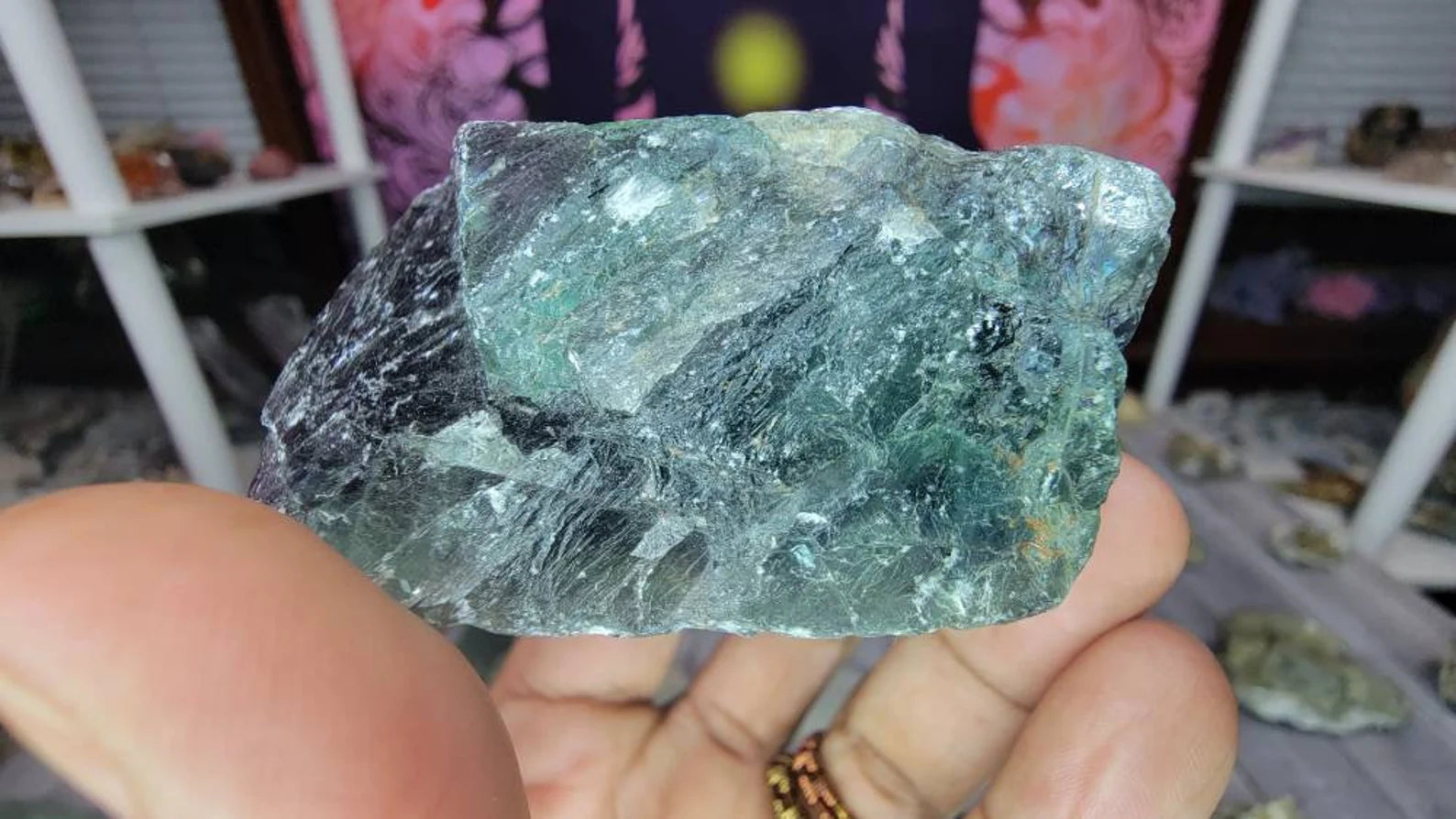 Large Mexican Rainbow Fluorite Chunk - Receive This Exact Crystal