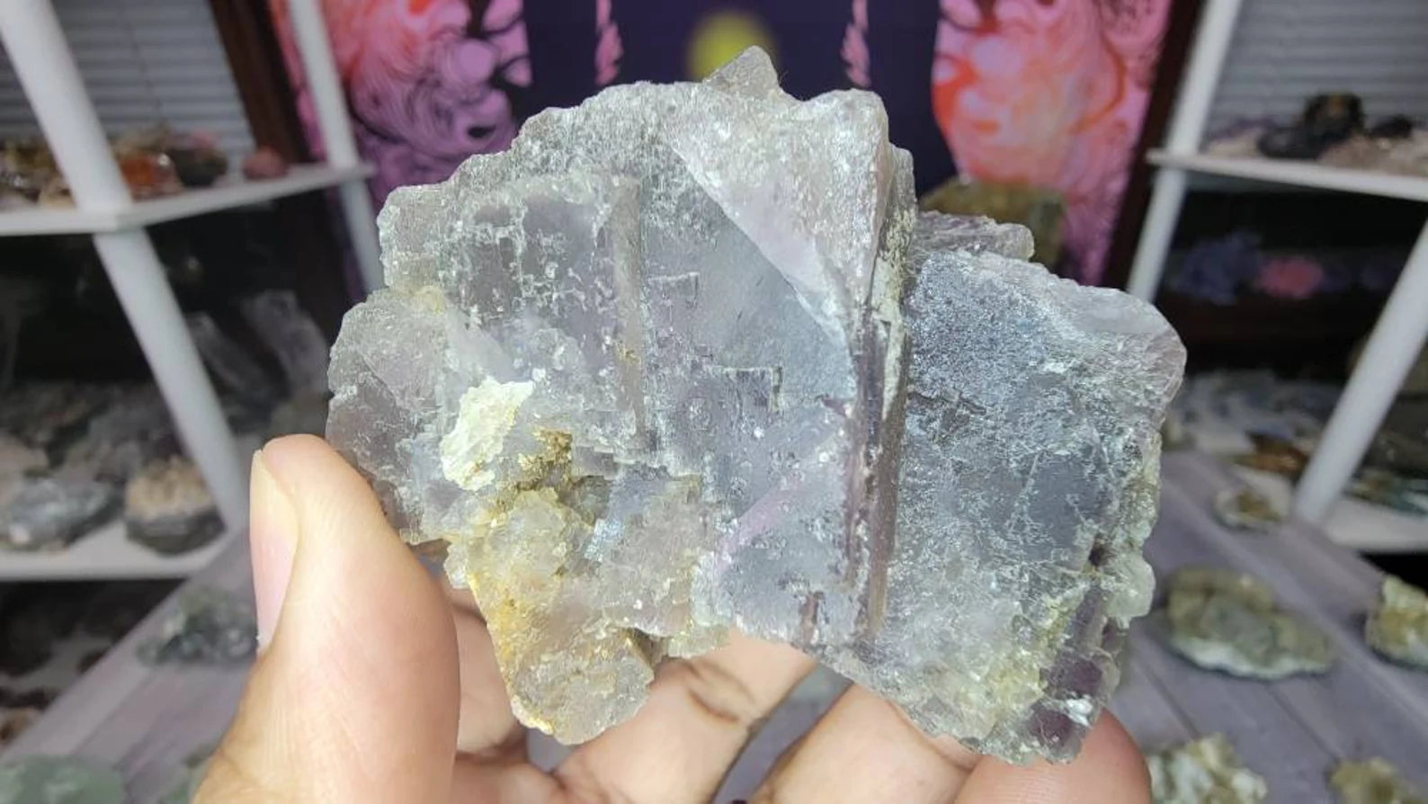 Intricate Details on Cubic Fluorite from Mexico