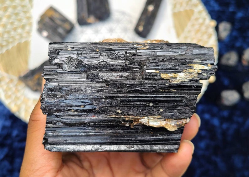 Large Black Tourmaline Chunk 3.5"