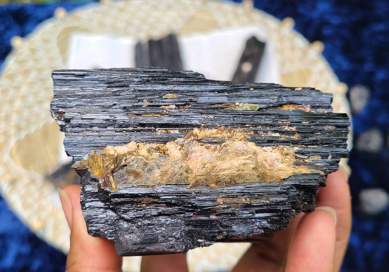 Large Black Tourmaline Chunk 3.5"