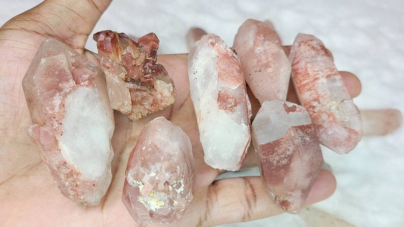 Rough "Fire" Quartz Points