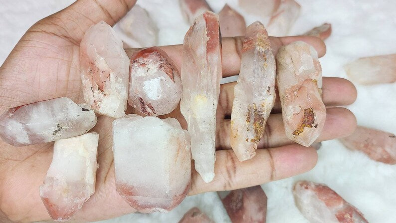 Rough "Fire" Quartz Points