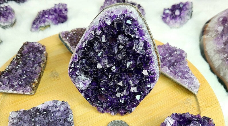 Grape High Quality Uruguayan Amethyst Cut Base