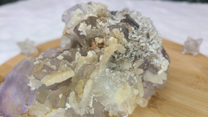 Unique Fluorite and Calcite Bladed Specimen from Mexico