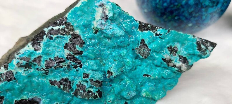 Raw Silica Chrysocolla On Matrix Specimen